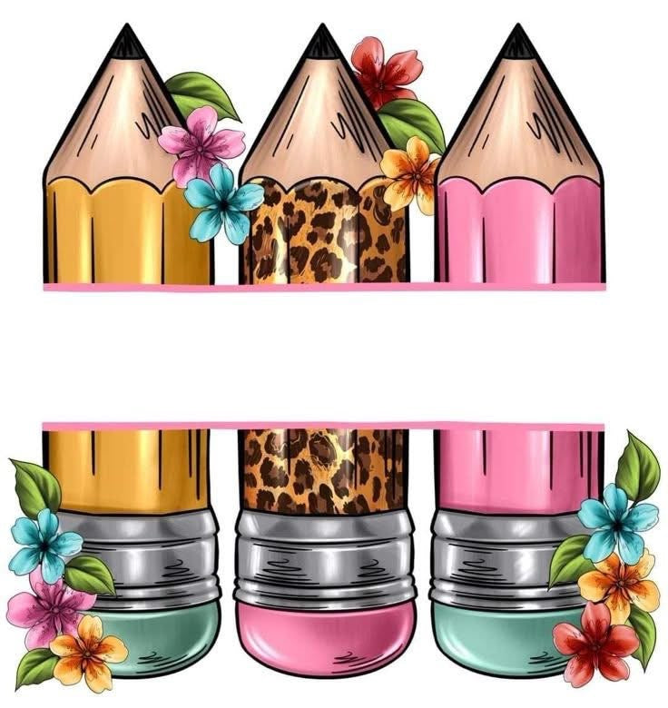 Floral Teacher Pencil wrap