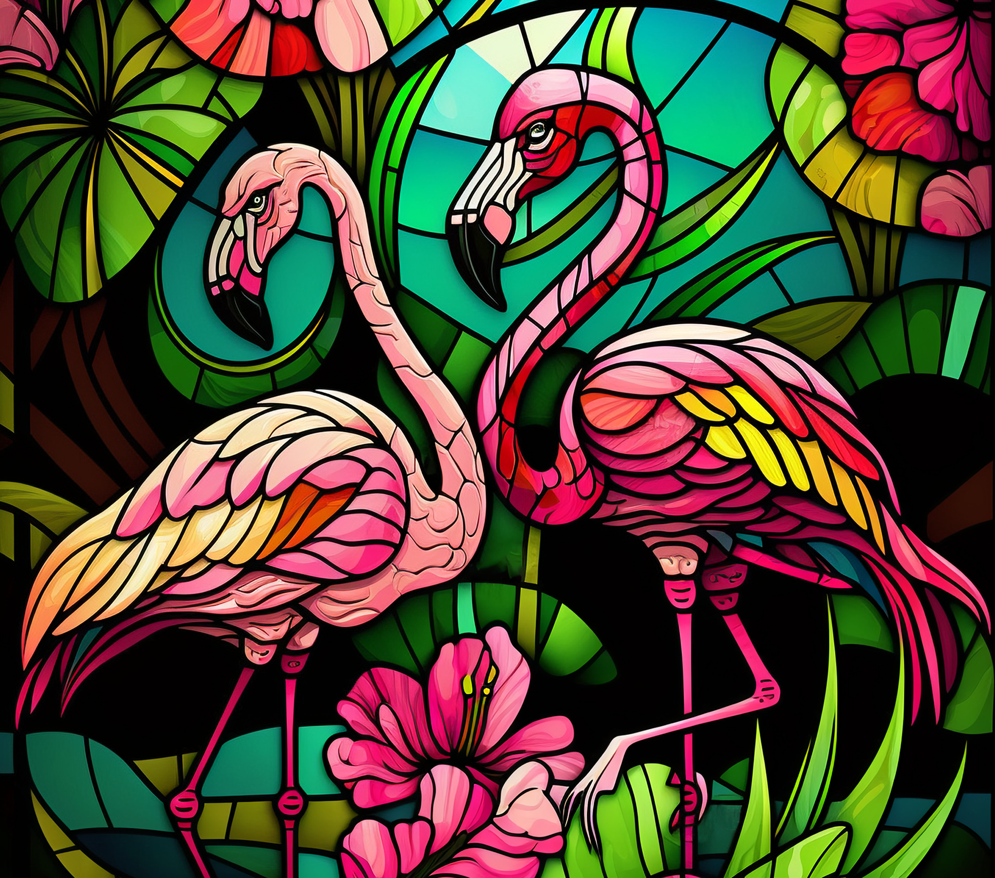 Flamingo - Glass Stain 1