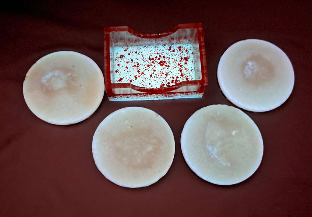 Glow in the dark resin coasters - Halloween