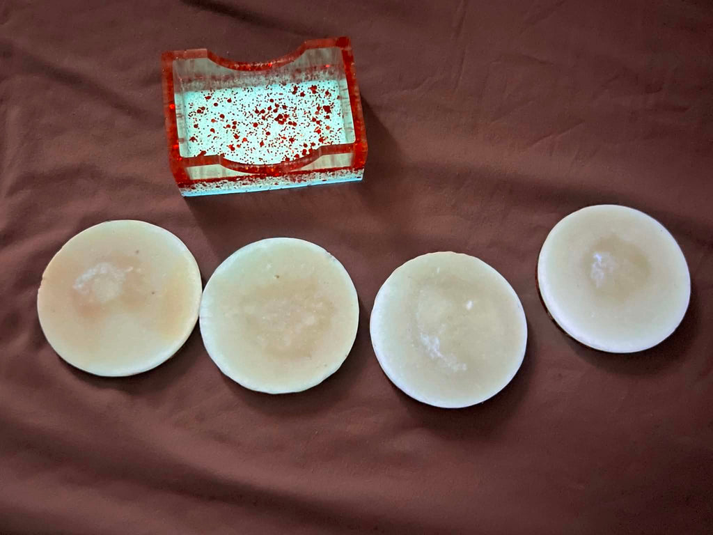 Glow in the dark resin coasters - Halloween
