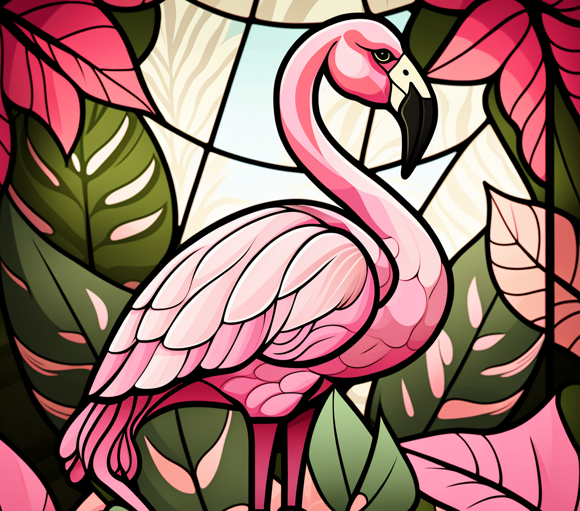 Flamingo - Glass Stain 4