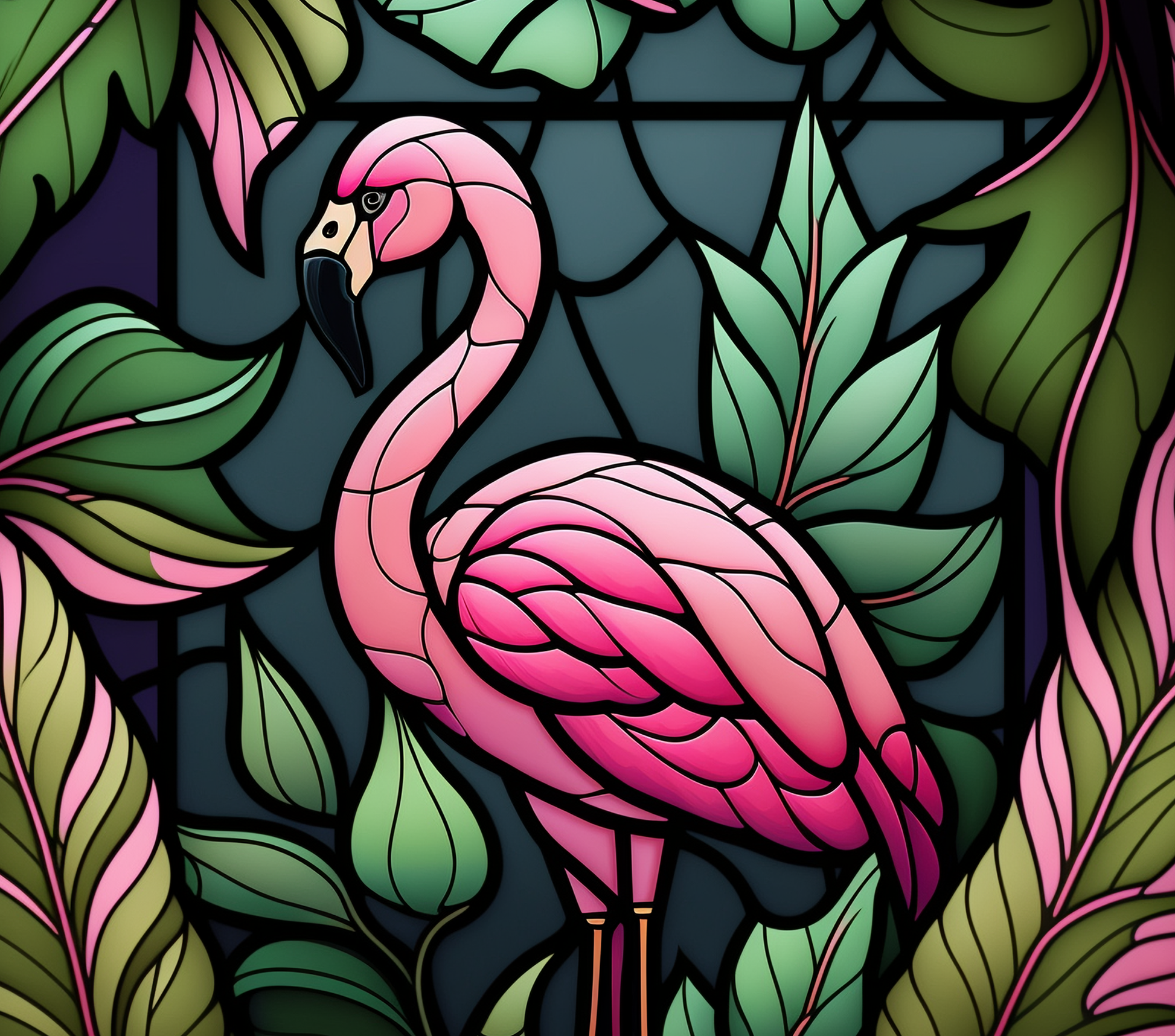 Flamingo - Glass Stain 5