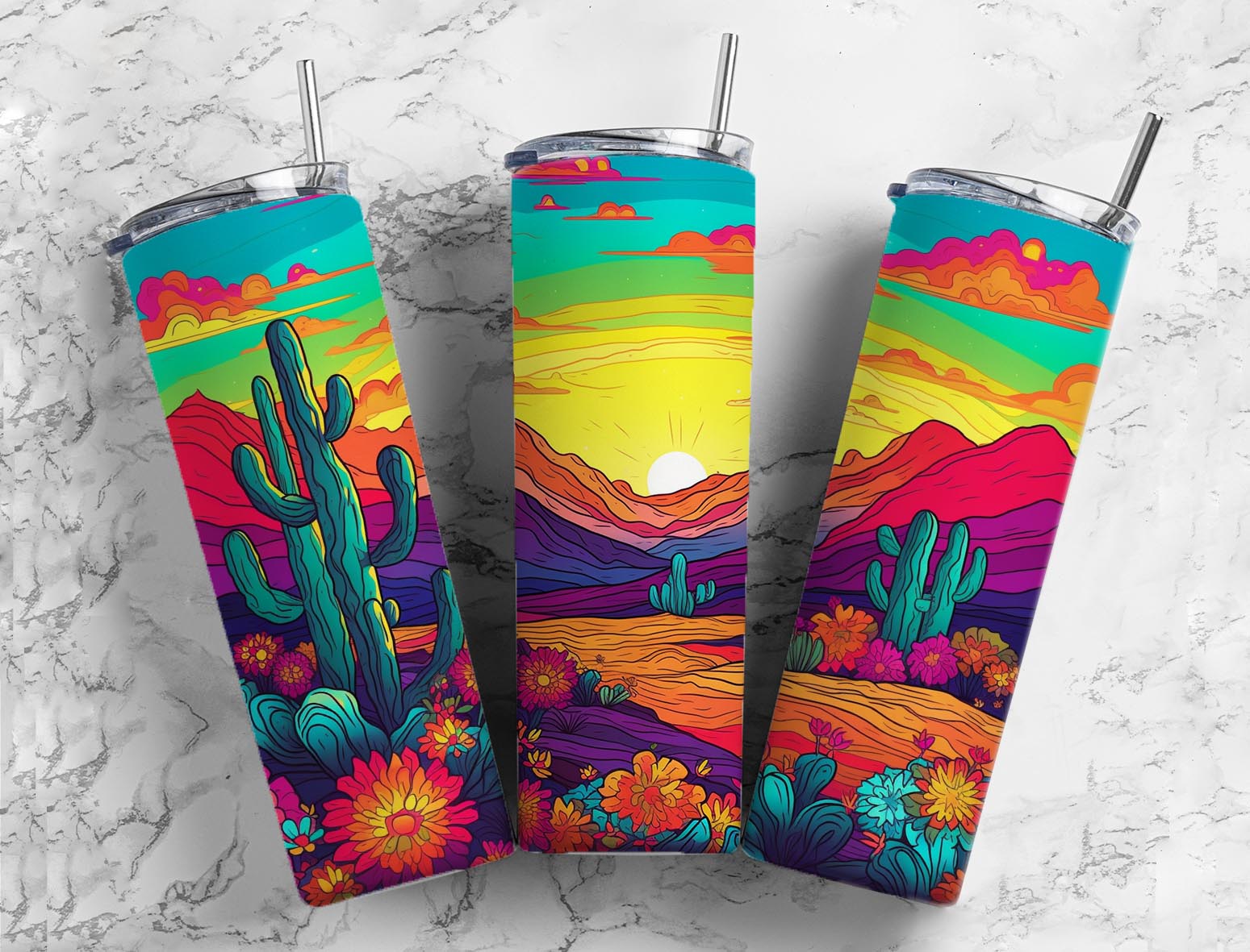 Colorful Cactus Desert
