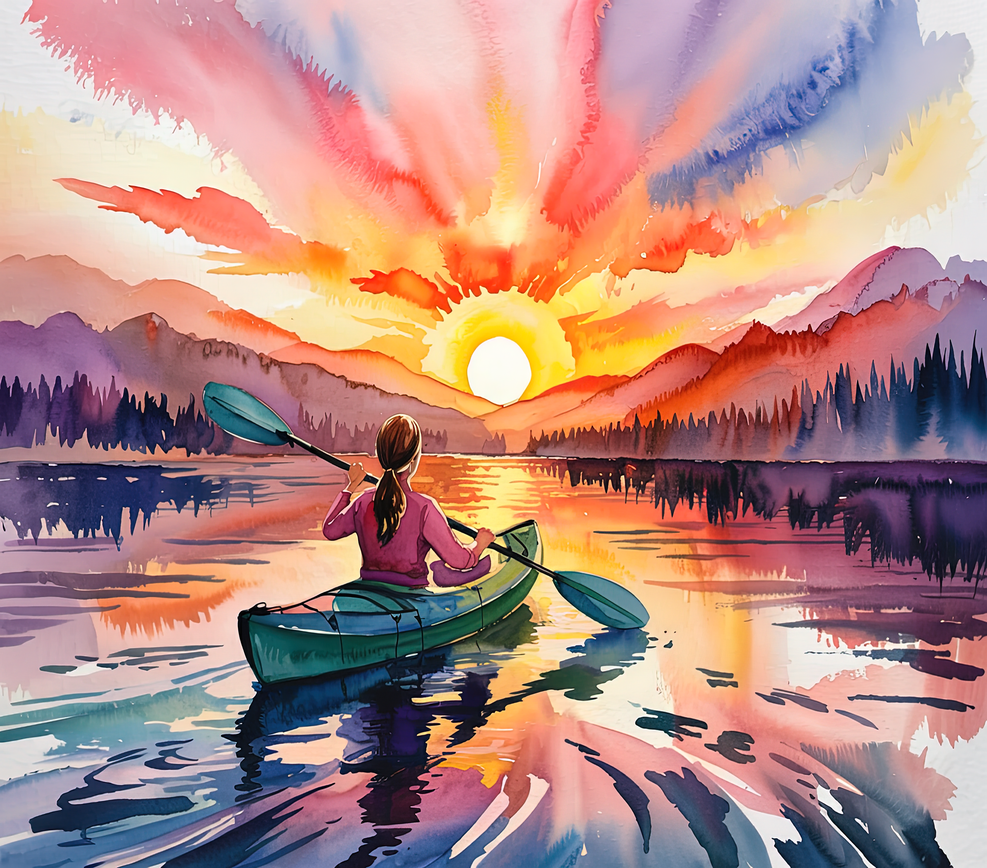Kayack - Watercolor 4