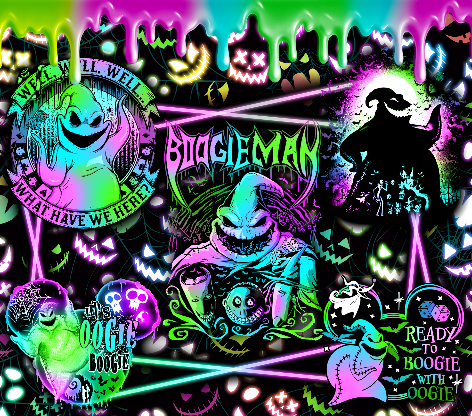 Multi - colored boogie man