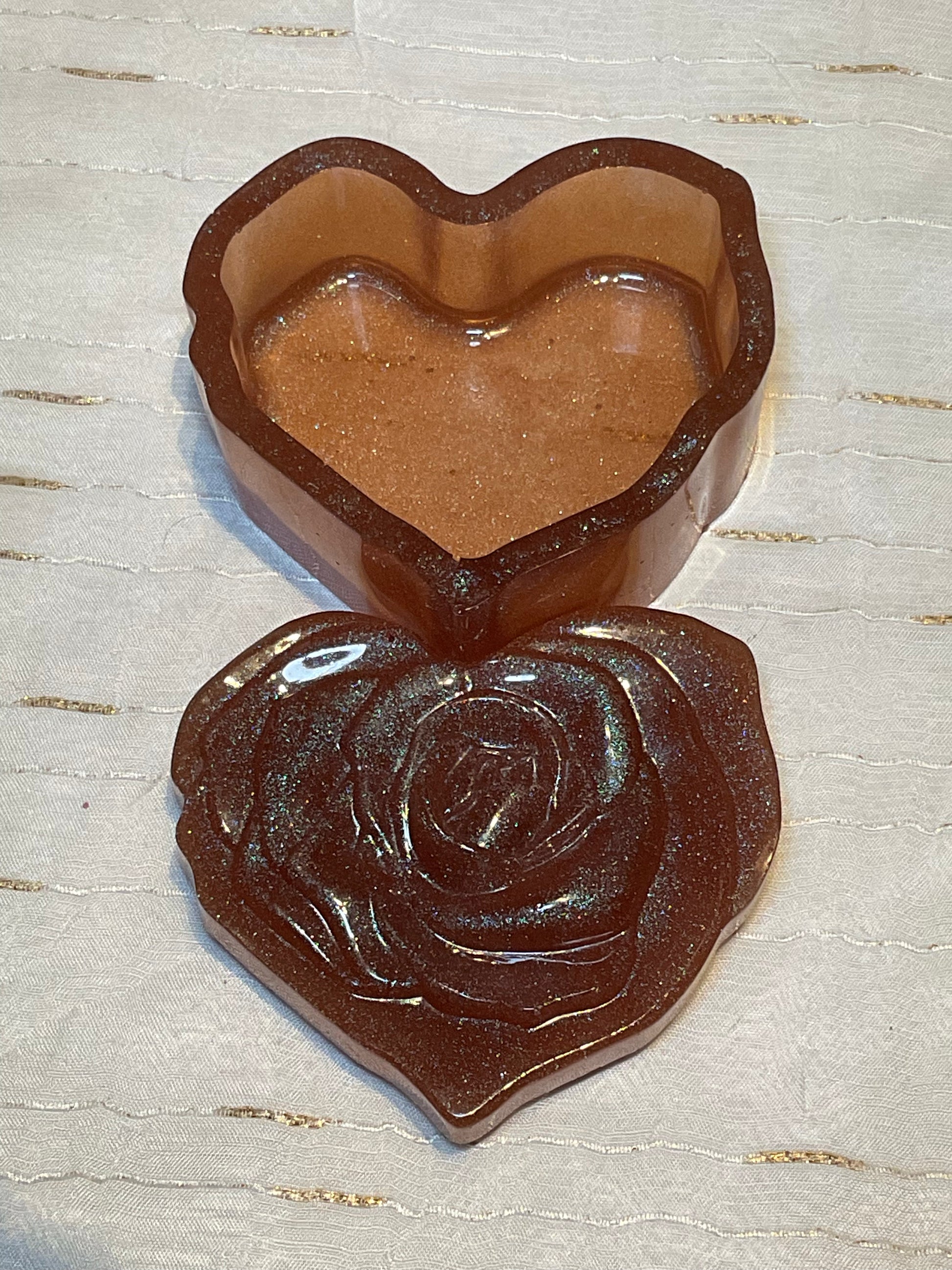 Heart Trinkets - Pinkish Peach with a hint of blue