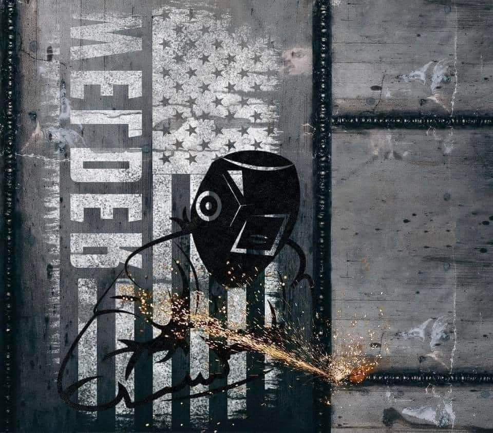 Black and white welder