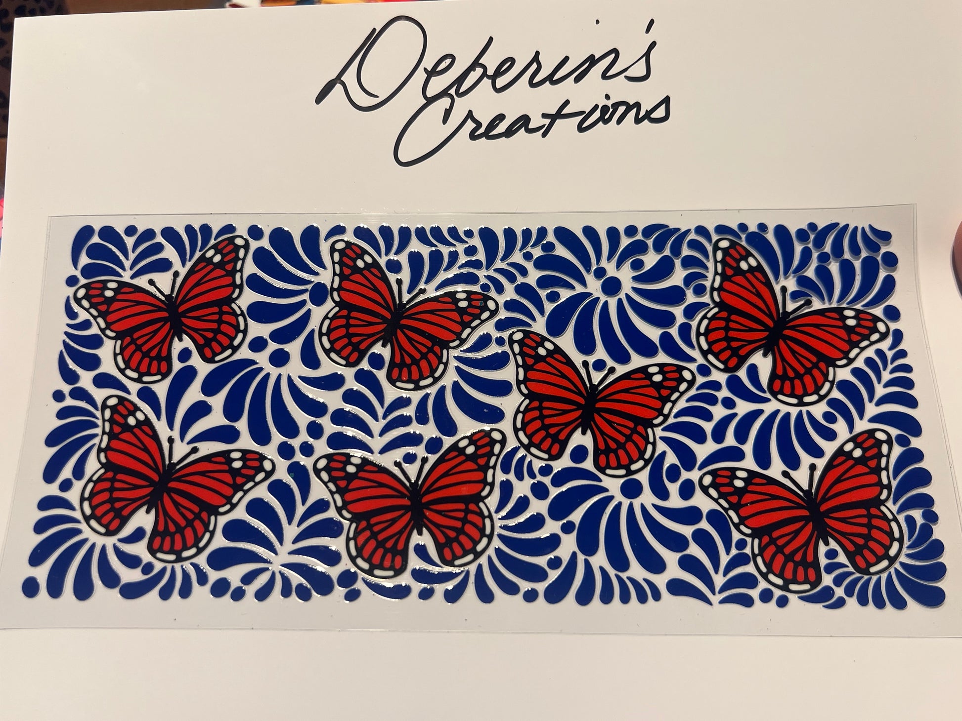Talavera orange butterfly