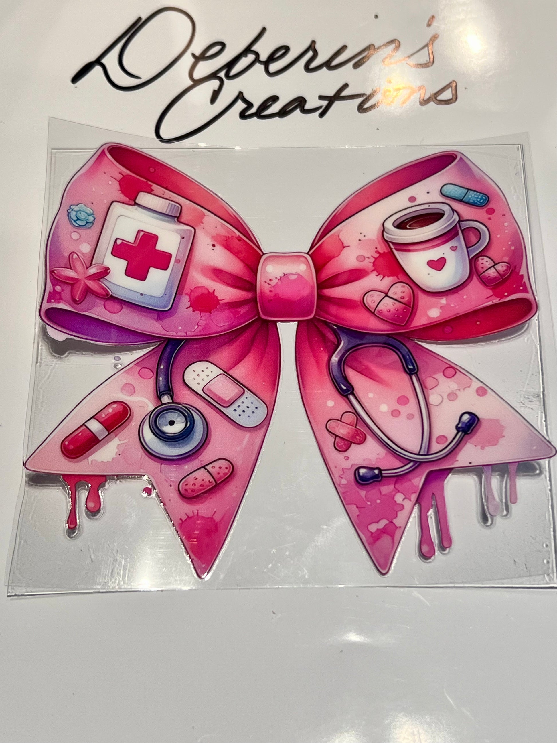 Medical  - Pink medical bow stethoscope