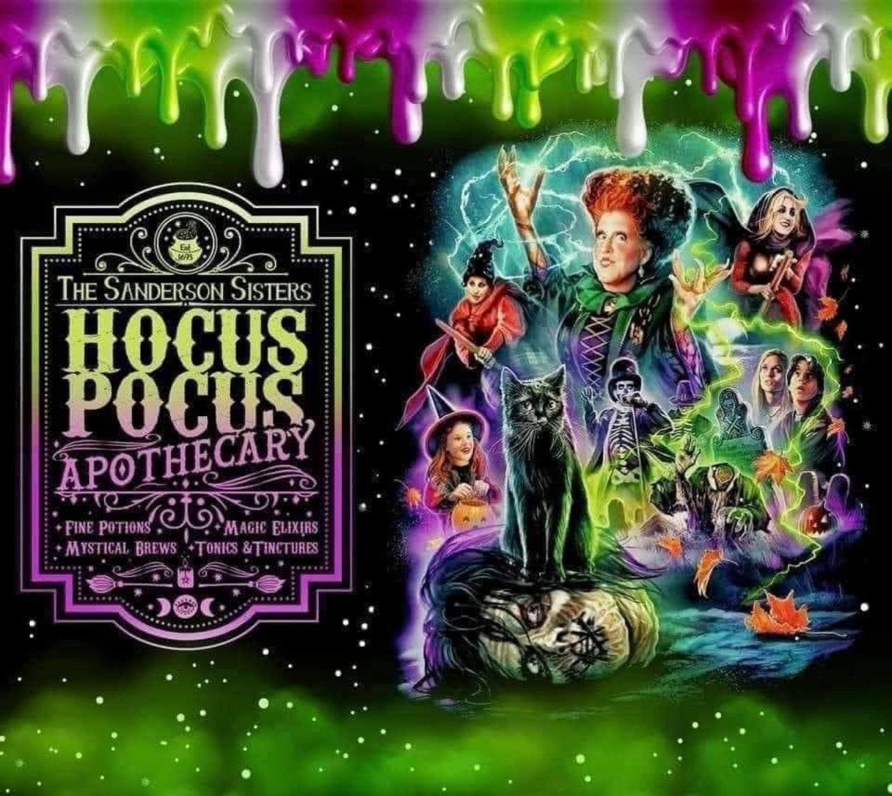Halloween - Hocus Pocus Neon Drip