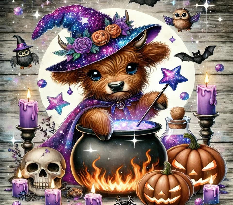 Halloween  - Highland Cow Colander