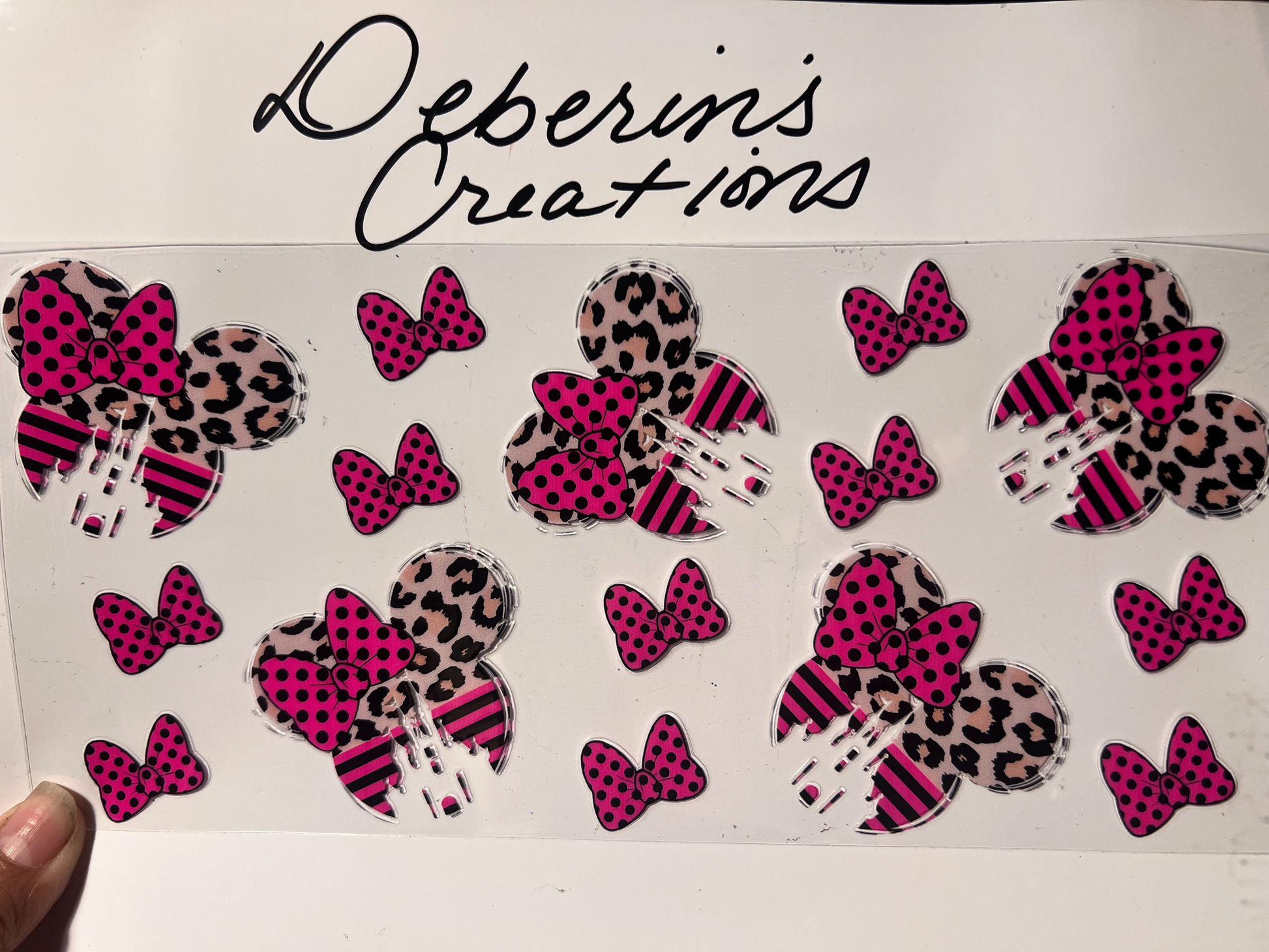 Character - Pink  & cheetah bows MM