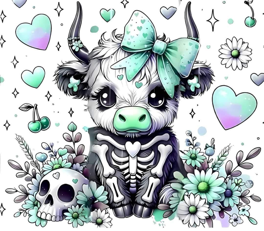 Halloween- Spooky Cow green
