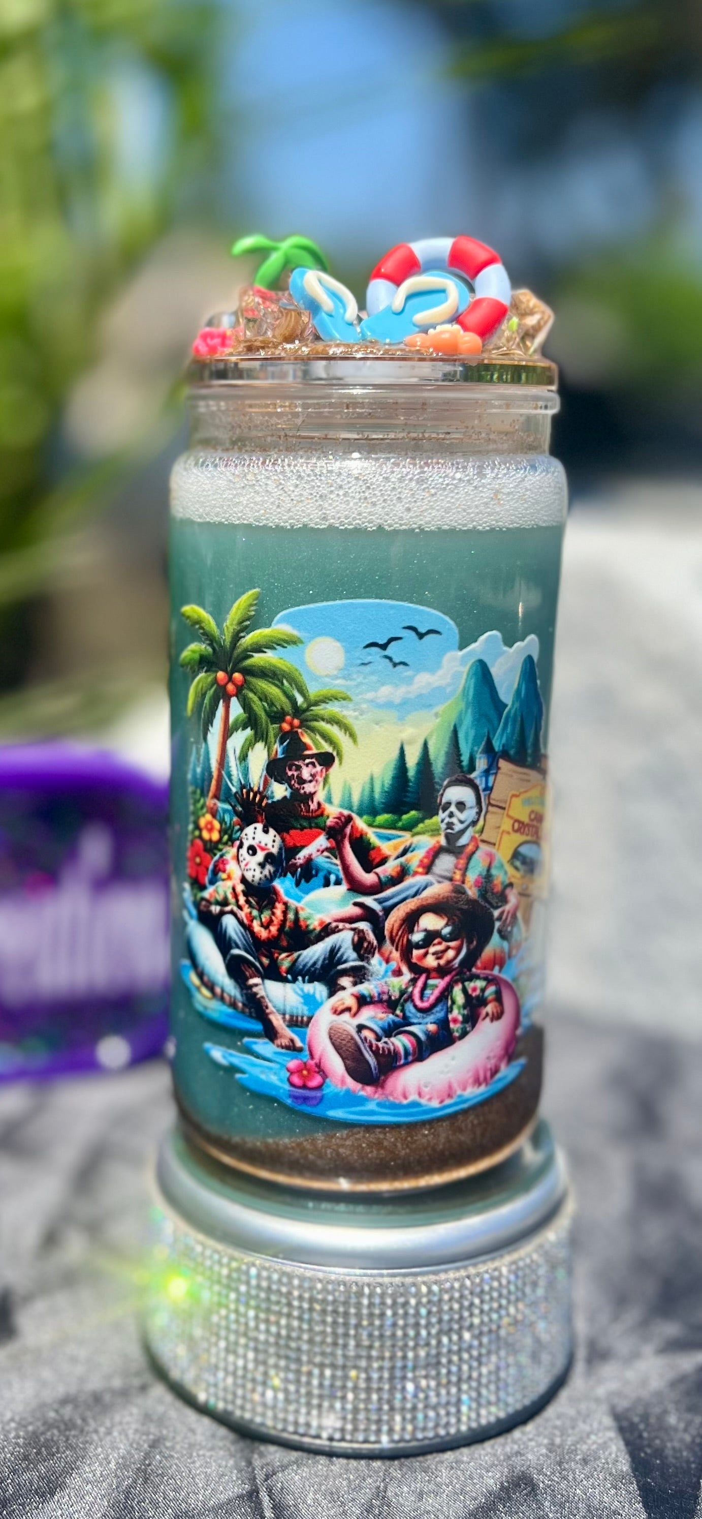 Summerween Beach snowglobe