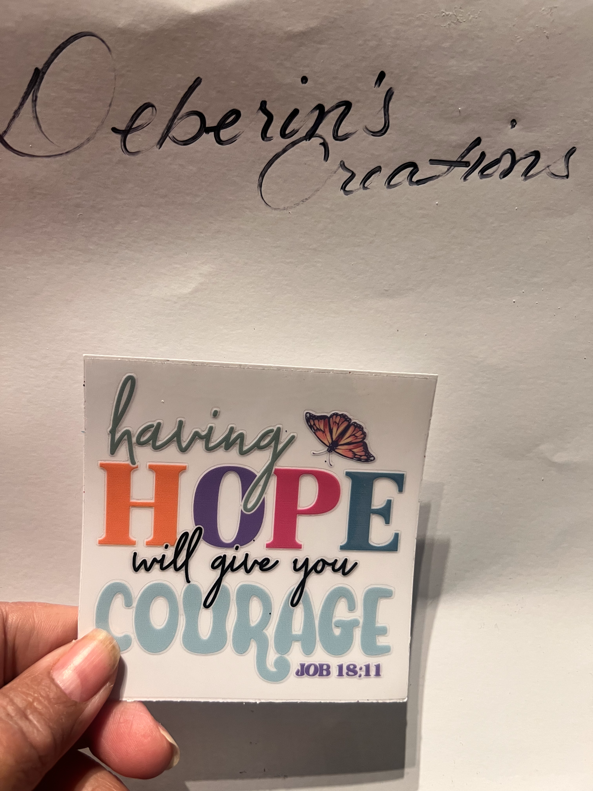 Having Hope will give you courage 2