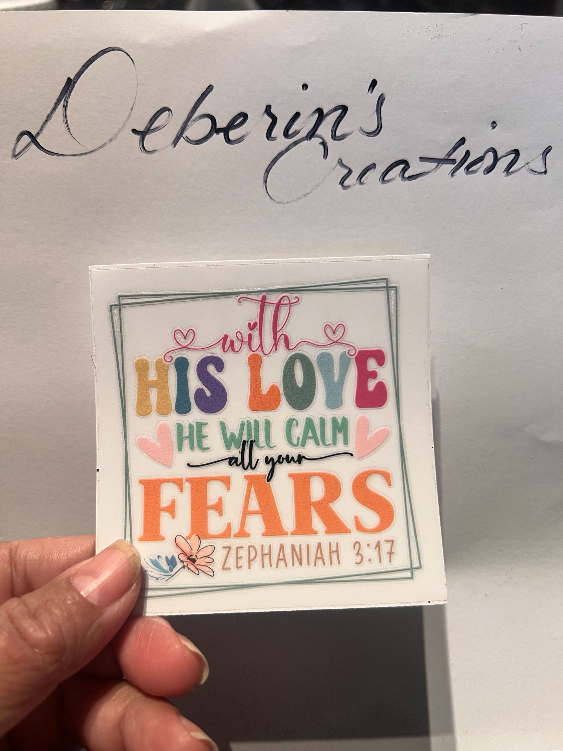 With his love he will calm all your fears