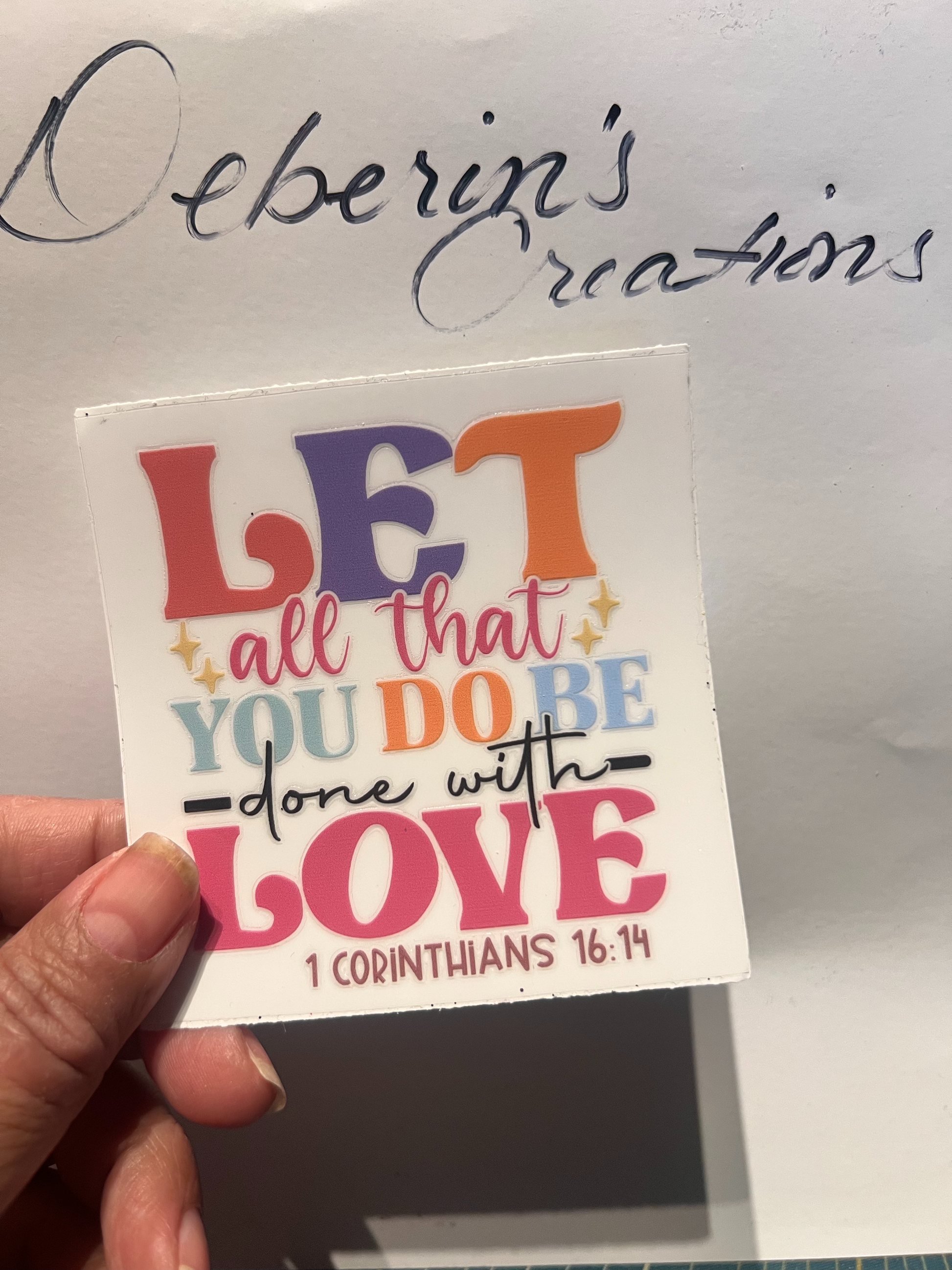 Let all that you do be done with love