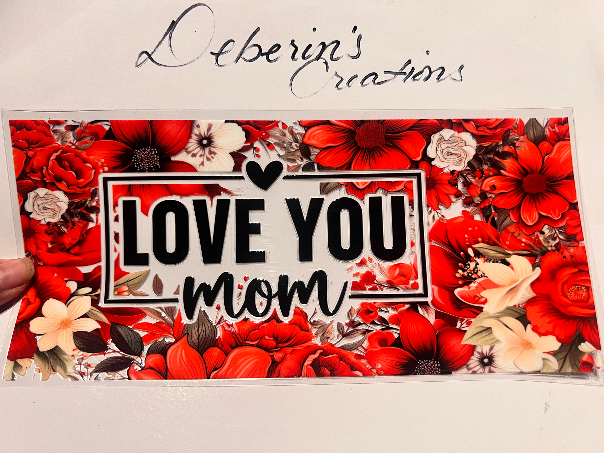 Love You Mom Red