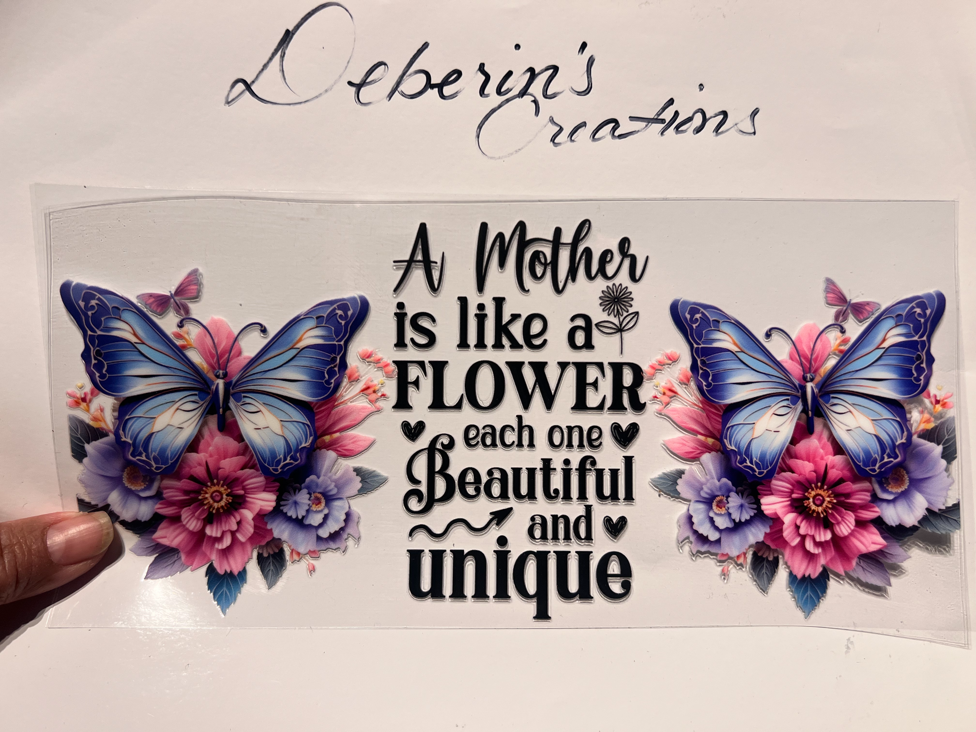 A mother is like a flower each one beautiful & unique