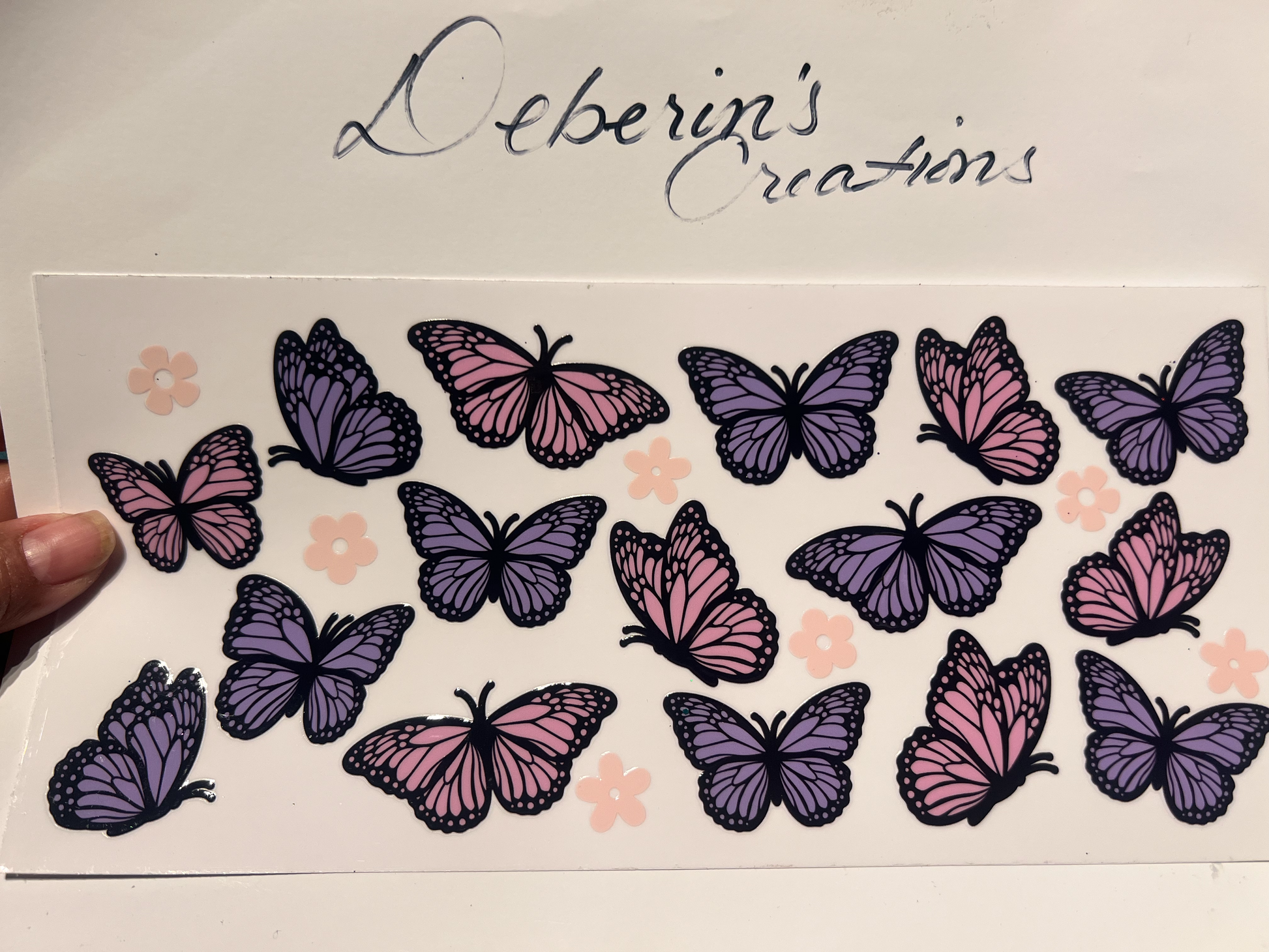 Purple and pink butterflies