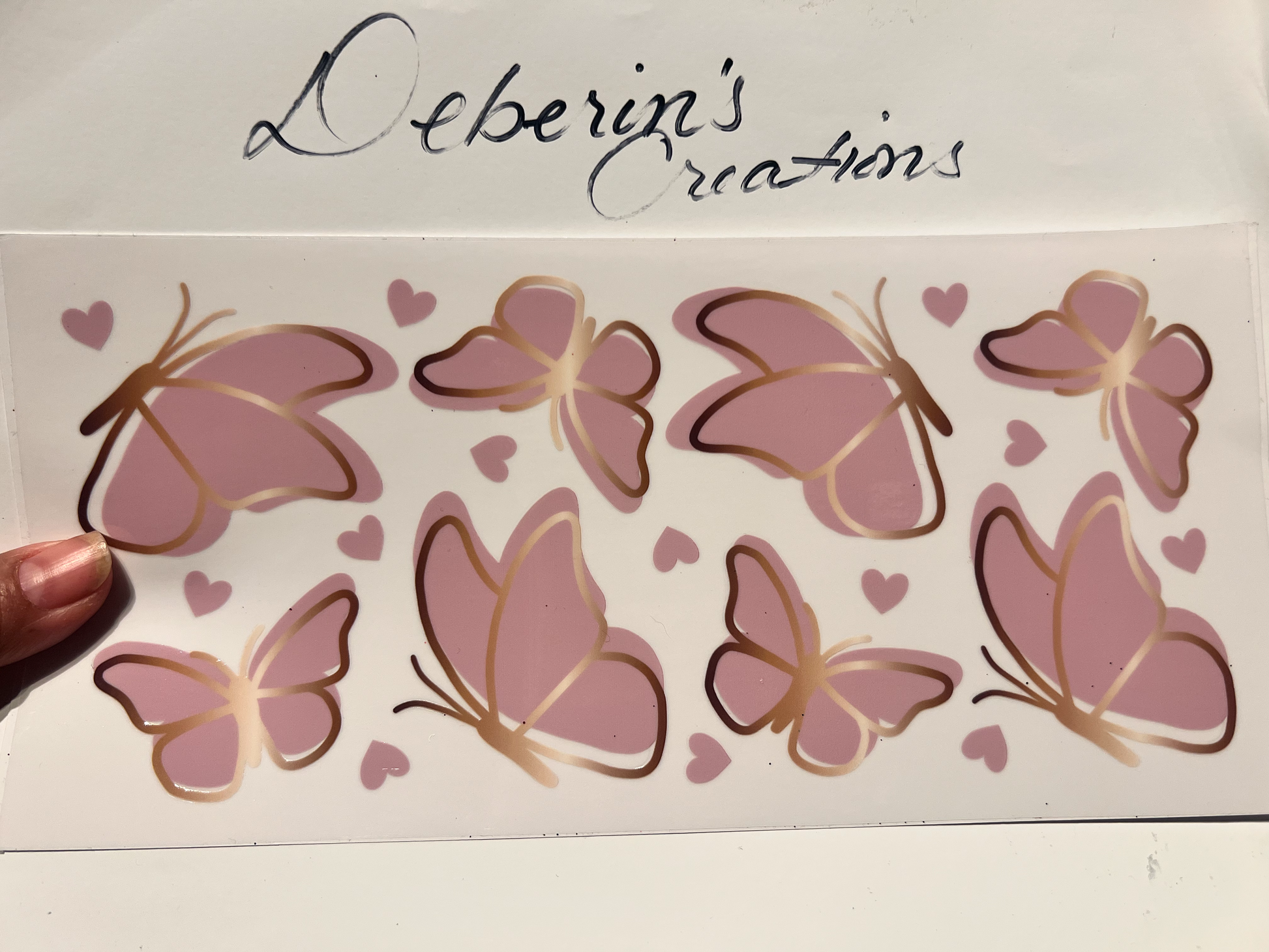 Pink & Gold Butterflies