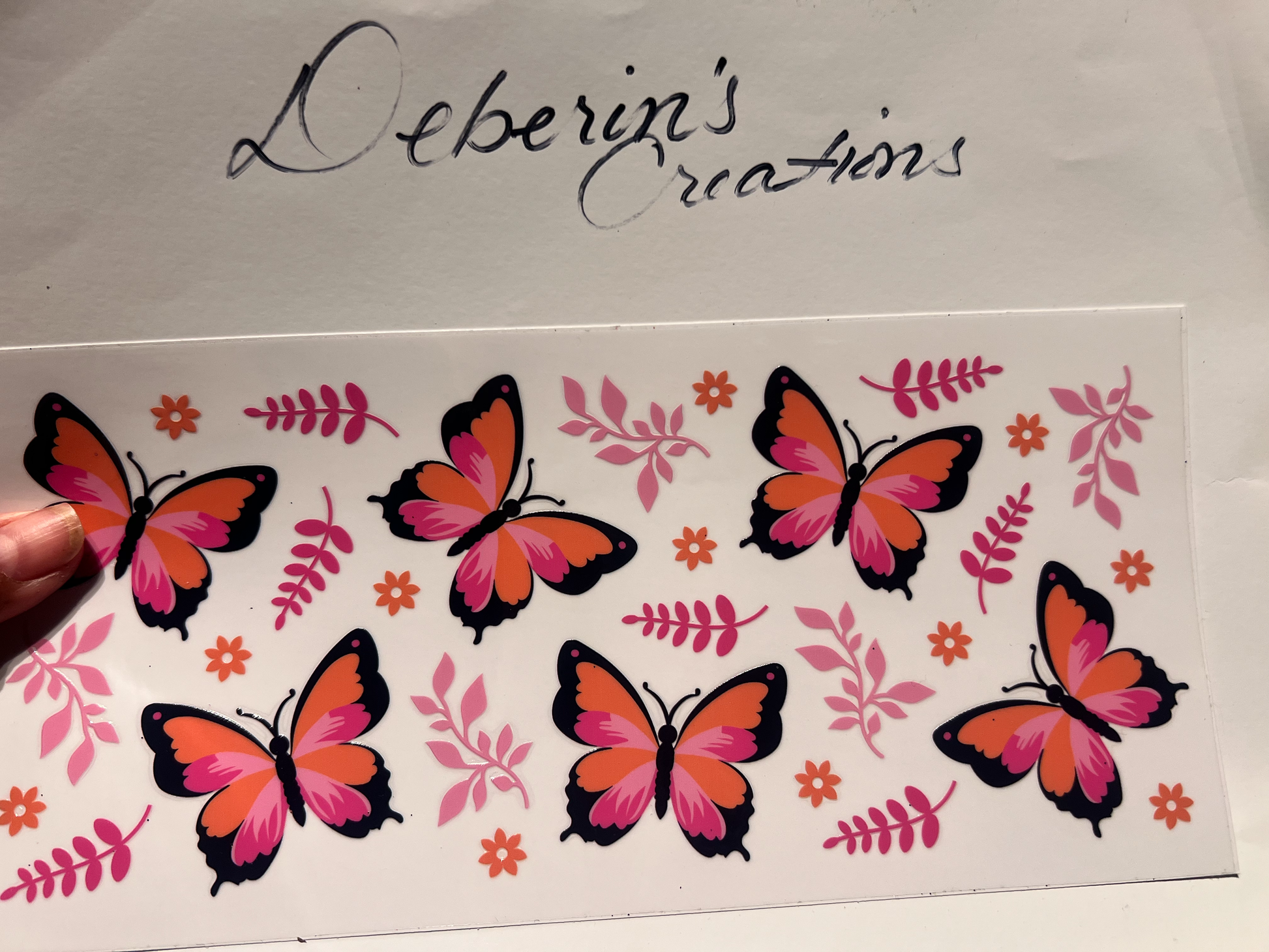 Pink and orange butterflies