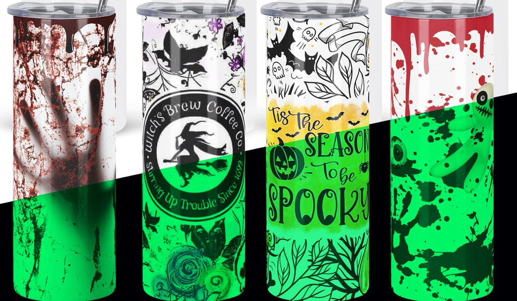 GLOW IN THE DARK 20oz skinny Sublimation Tumbler