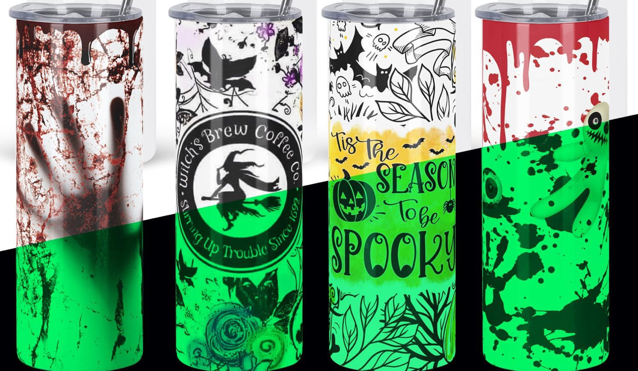 GLOW IN THE DARK 20oz skinny Sublimation Tumbler