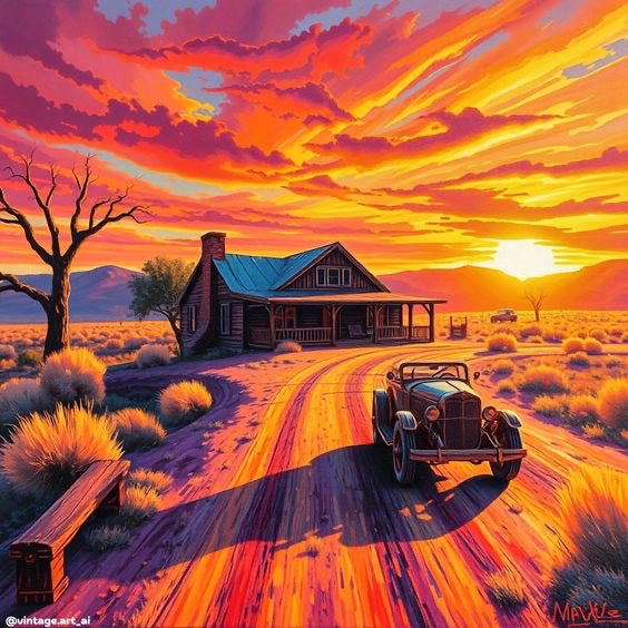 Desert - Beautiful Sunset