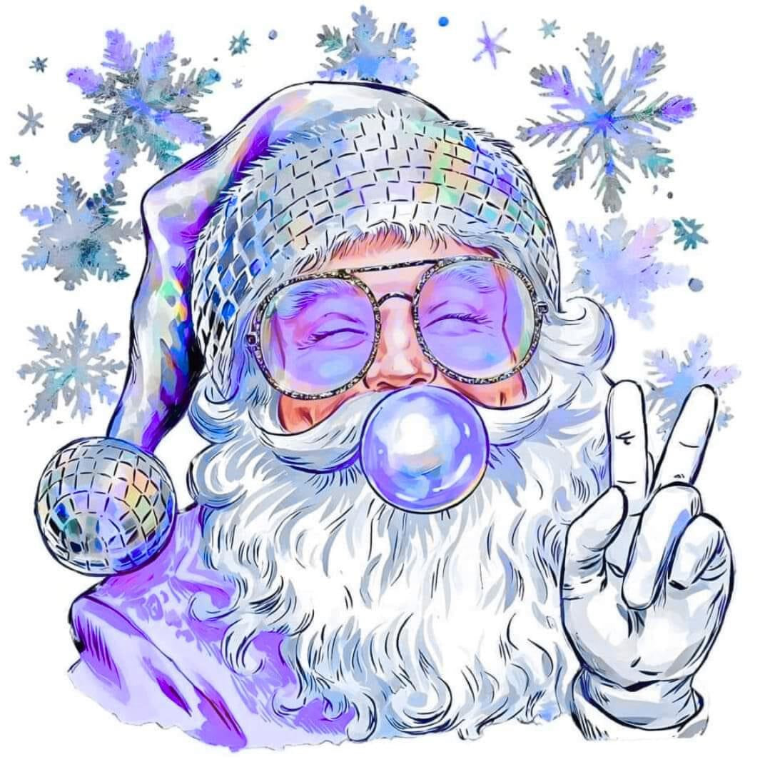Christmas - Purple Santa