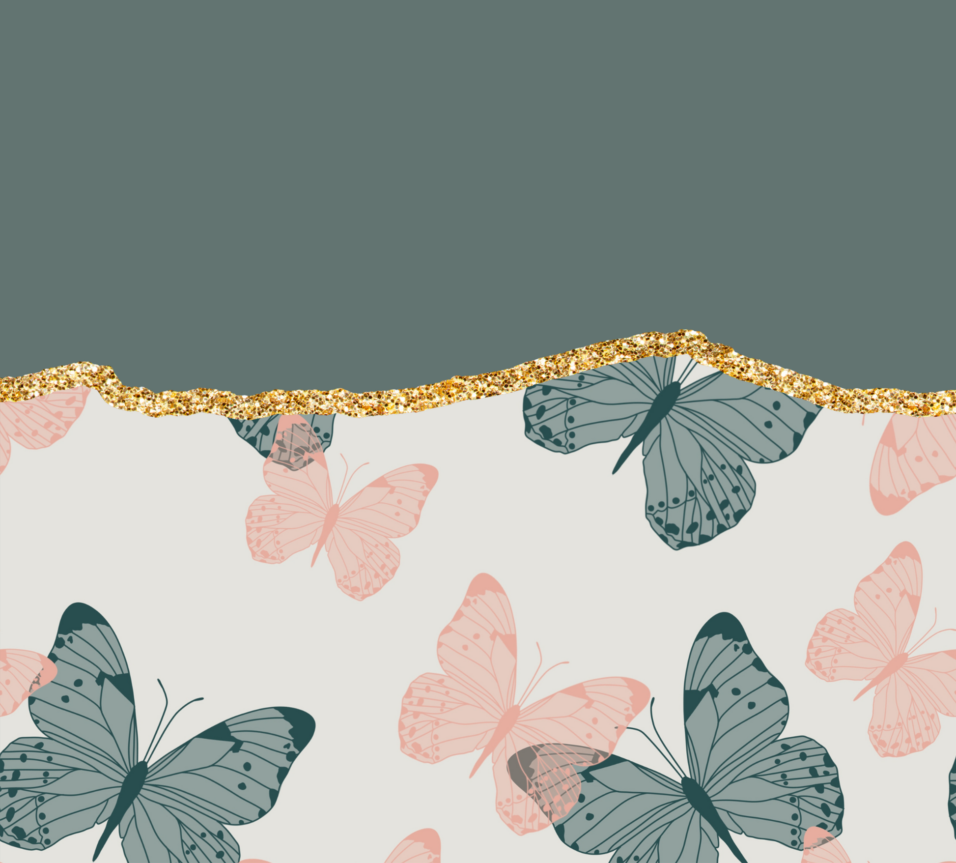 Sage green butterfly