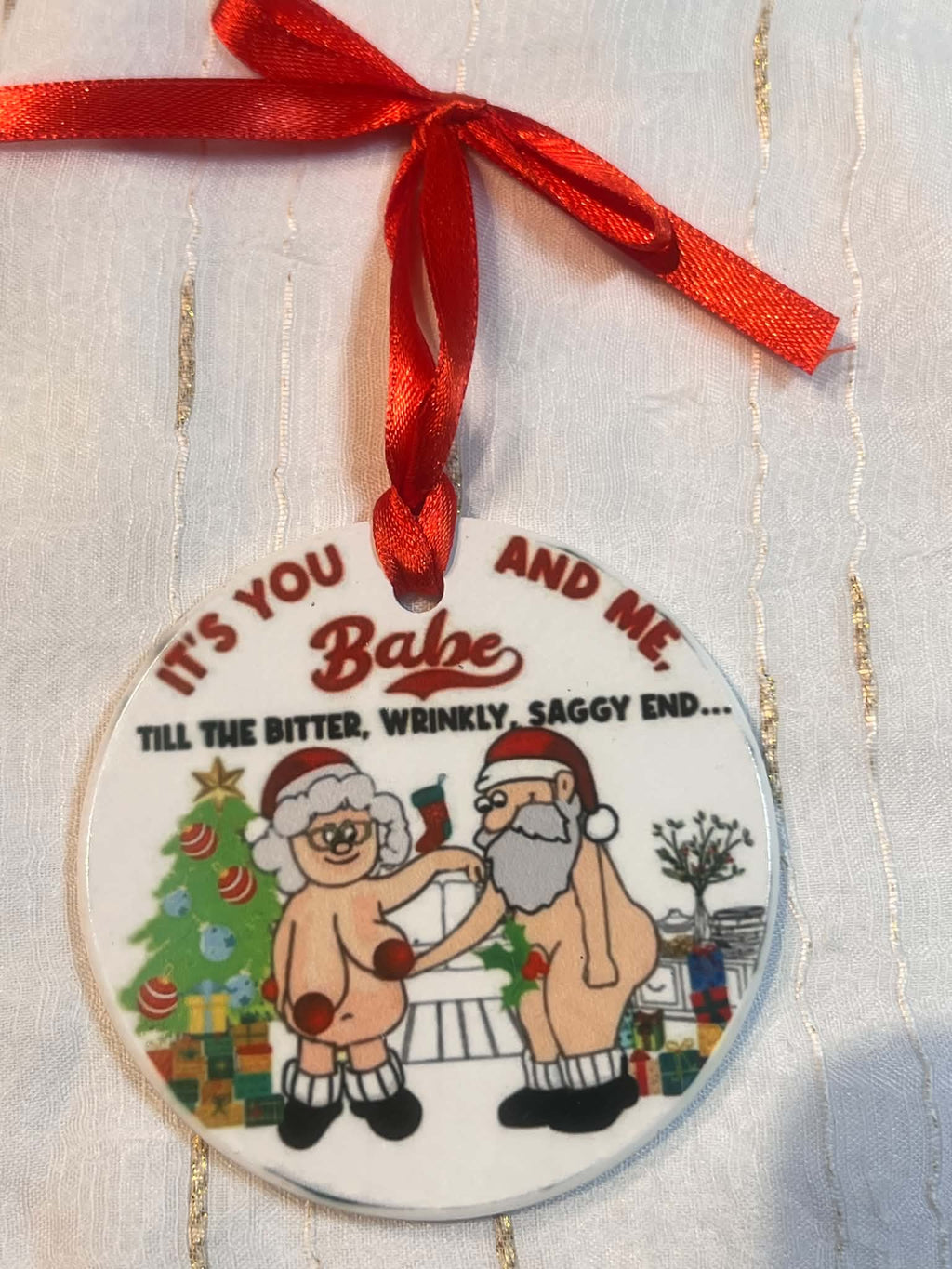 Single Sided Porcelain Round Ornament